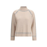 Max Mara Beige Wool Turtleneck
